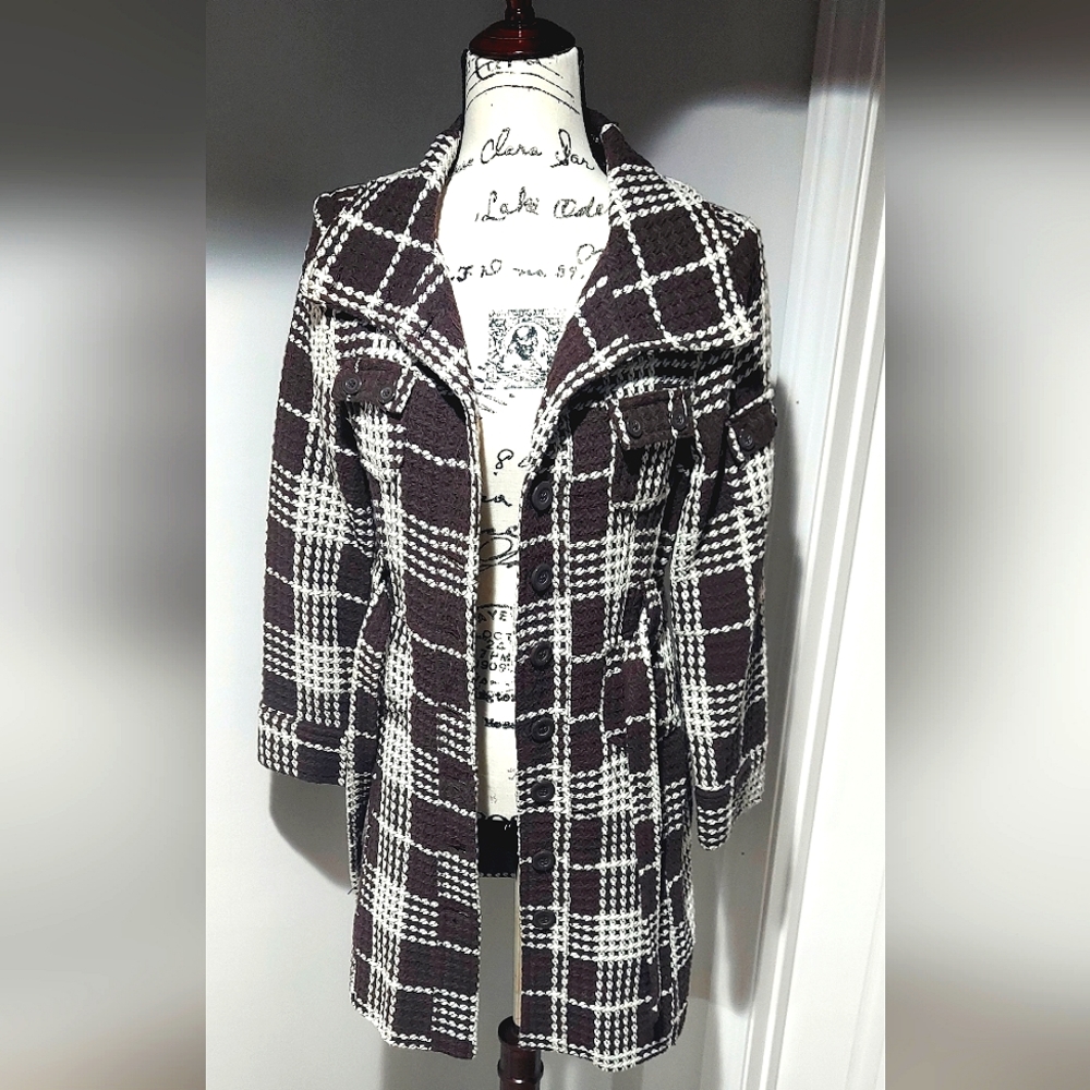 Plaid Brown & White jacket
